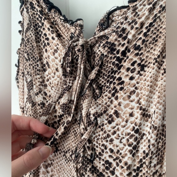 Snake Print Sleeveless Midi Dress - medium - Picture 2 of 8
